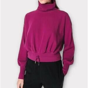 Sweaty Betty Sweater Womens 10 Amaranth Pink Melody Luxe Fleece Pullover